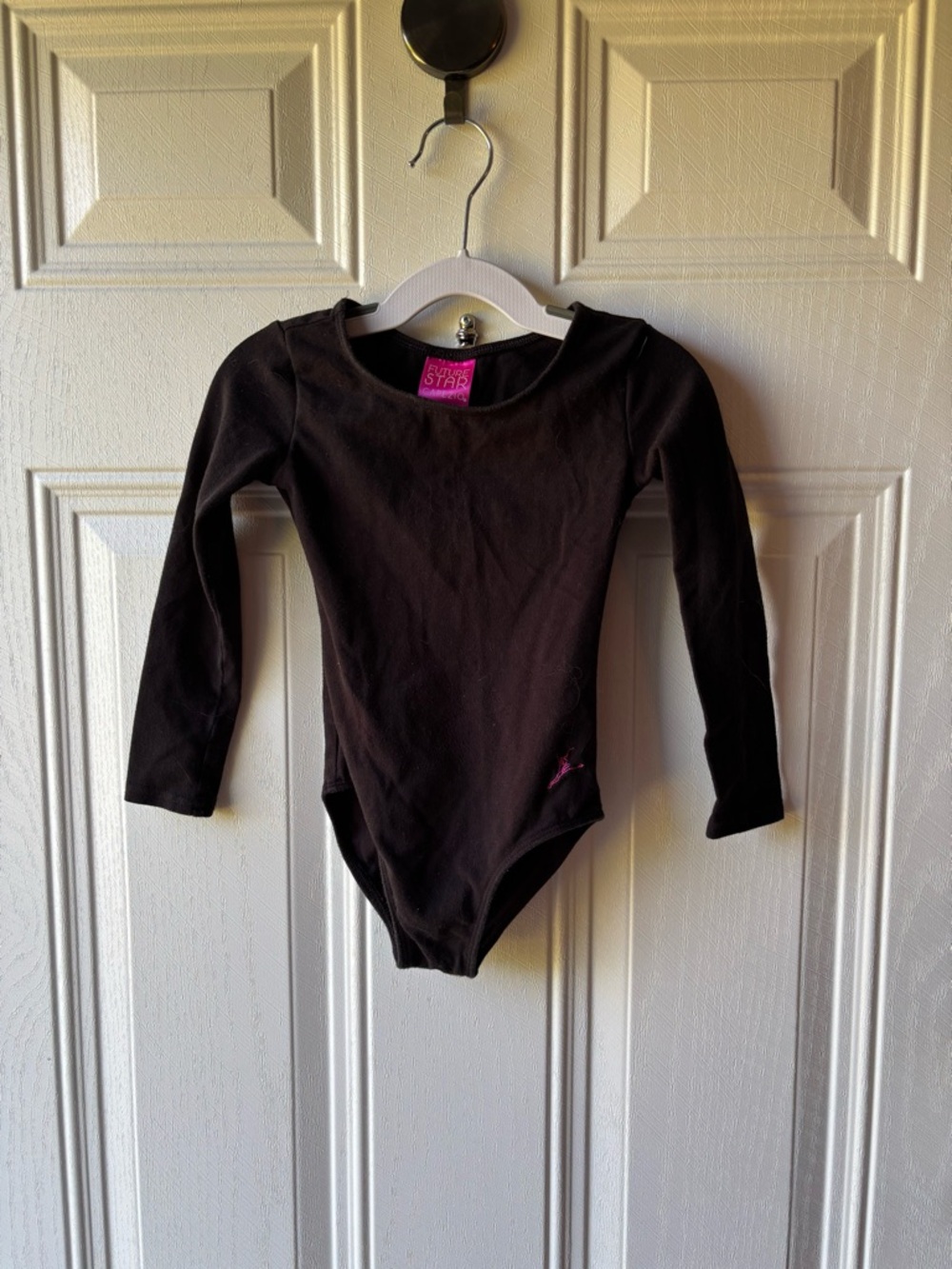 Capezio Black Long Sleeve Kids Leotard
